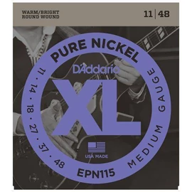 D'Addario EPN115 elektromos gitár húrkészlet 11-48 nikkel, széria XL Blues/Jazz Rock