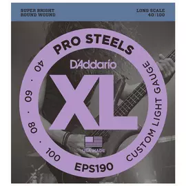 D'Addario EPS190 basszus gitár húrkészlet 40-100 Prosteels, széria XL long scale