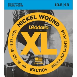 D'Addario EXL110+ elektromos gitár húrkészlet 10.5-48 nikkel, széria XL regular lite plus