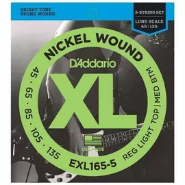 D'Addario EXL165-5 basszus gitár húrkészlet 5-húros  45-135 nikkel, széria XL long scale