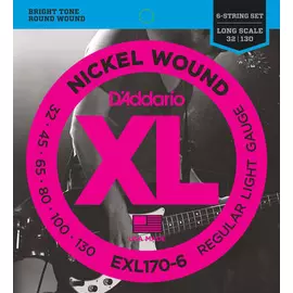 D'Addario EXL170-6 basszus gitár húrkészlet 6-húros   32-130 nikkel, széria XL long scale