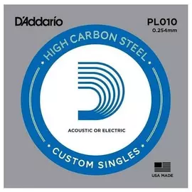 D'Addario PL010 különálló akusztikus/elektromos gitárhúr, acél, 010