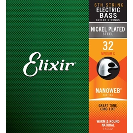 Elixir NanoWeb (15332) 6th .032 Medium C basszugitár húr