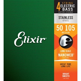 Elixir NanoWeb (14702) Stainless Steel 50-105 Medium basszusgitár húrkészlet