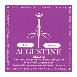 AUGUSTINE REG BLACK SETS - Regal Black classical guitar set Light Tension