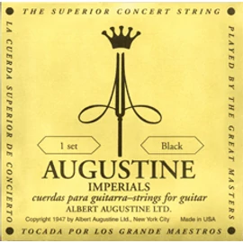 AUGUSTINE IMP BLACK SETS - Imperial Black classical guitar set Light Tension