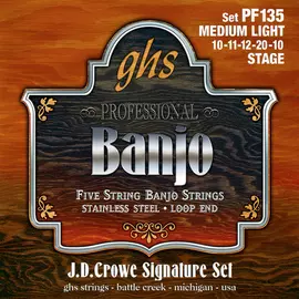 GHS PF135 banjo húr 5 húros, J.D.Crowe Sign.