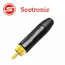 Seetronic MT380 RCA lengő dugó aranyozott, ( fekete )