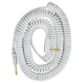 Vox VOXCOILCABLE, VCC-90WH, retro, spirál gitárkábel, 9m, fehér