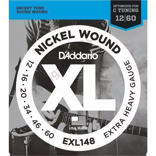 D'Addario EXL148 elektromos gitár húrkészlet 12-60 nikkel, széria XL extra heavy