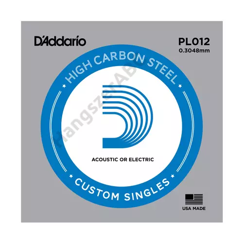 D'Addario PL012 különálló akusztikus/elektromos gitárhúr, acél, 012