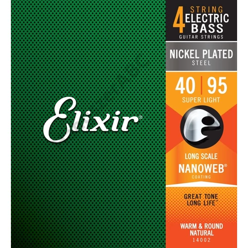 Elixir NanoWeb (14002) 40-95 Super Light basszusgitár húrkészlet