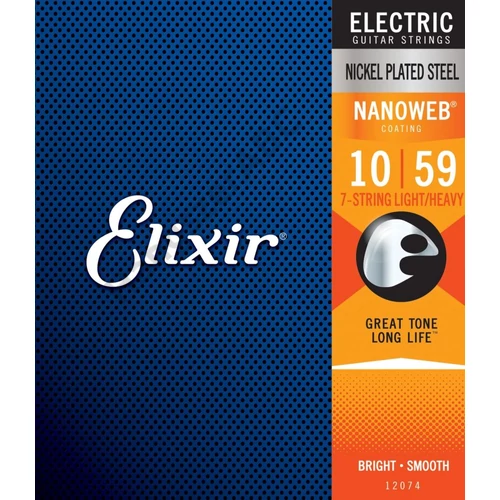 Elixir NanoWeb (12074) 10-59 7-String Light/Heavy elektromos húrkészlet