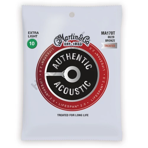 MARTIN MA170T - Authentic Acoustic Lifespan® 2.0, 80/20 Bronze, Extra Light