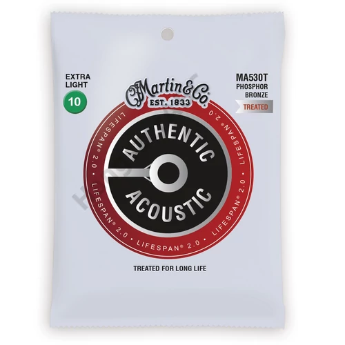 MARTIN MA530T - Authentic Acoustic Lifespan® 2.0, 92/8 Phosphor Bronze, Extra Light