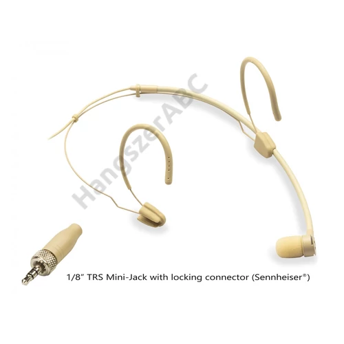 SOUNDSATION VISAGE-C01B BG - Kardioid headset mikrofon, 3,5mm-es biztonsági záras jack csatlakozóval, beige színben