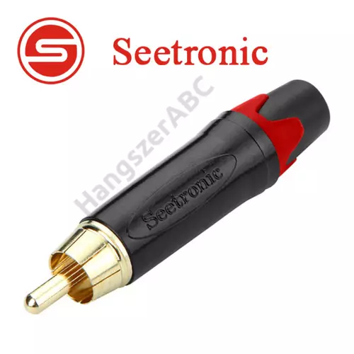 Seetronic MT380 RCA lengő dugó aranyozott, ( piros )